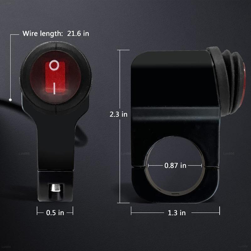 1pcs CNC Motorcycle Modification Aluminum Alloy Switch LED Headlight Power-off Switch Electric Horn Control Button 2025 New