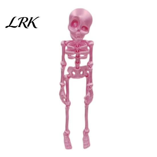 Spooky Fridge Magnet 3D Printed Skeleton Refrigerator Magnet, Poseable Figurine with Movable Joint Joints, Halloween Gothic Decoration