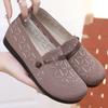 Spring & Summer Women's Breathable Flyknit Slip-on Flats - Comfortable, Non-Slip, Soft Sole Shoes for Middle-aged & Elderly Moms