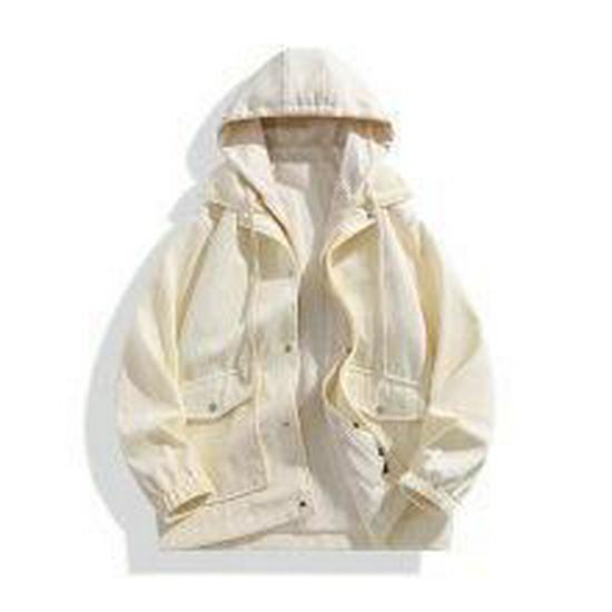 2026 Autumn/Winter Men's Hooded Baseball Jacket: Fake Two-Piece, Casual, Loose, Versatile, Couple's Outerwear