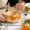 Hand Painted Fox Cat Dog Bowls Cute Animal Bowl for Salad Fruit Noodle Rice Soup Creative Underglaze Ceramic Children Tableware