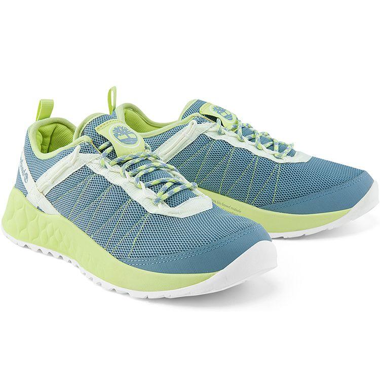 Timberland Solar Wave Low Lace Up Sneaker Teal Lime Green Women A2BM4W