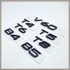 ABS Chrome Glossy Black Letters Numbers Emblem B4 B5 T4 T5 T6 T8 Trunk Badge Decal Car Sticker for Volvo V60 Auto Accessories