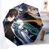 1pc Outdoor Umbrella with Genshin Impact Characters - Automatic Opening/Closing, Portable 3-Fold Design, 8-Rib Iron Frame - Perfect Gift for Fans