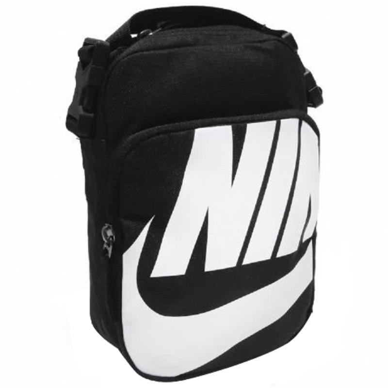 Nike Heritage Polyester Cycling Bag, Shoulder Bag, Crossbody Bag Unisex Black Casual BA6344-010