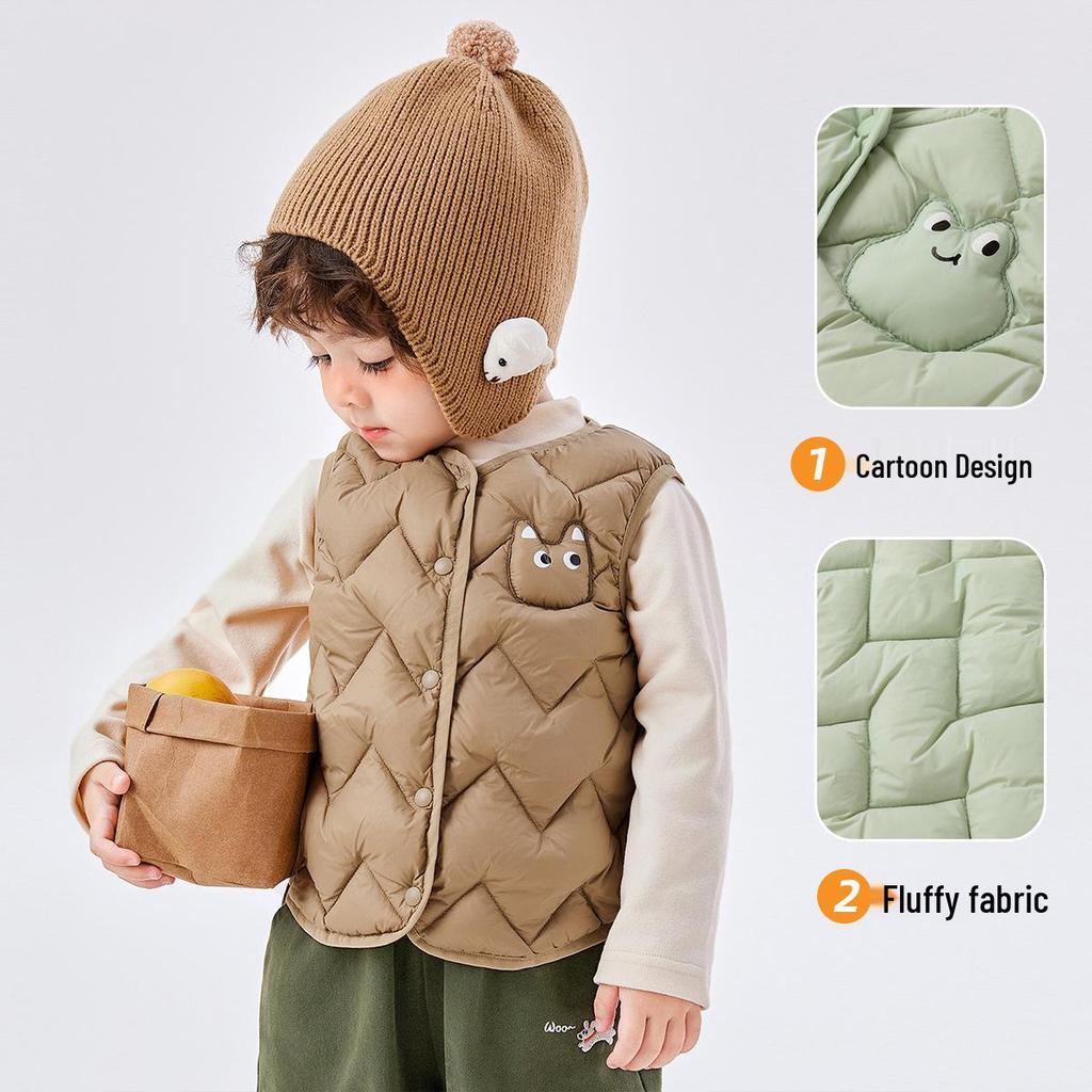 Dudu Home Infant Winter Duck Down Vest - Lightweight, Fashionable Boys' & Girls' Tops