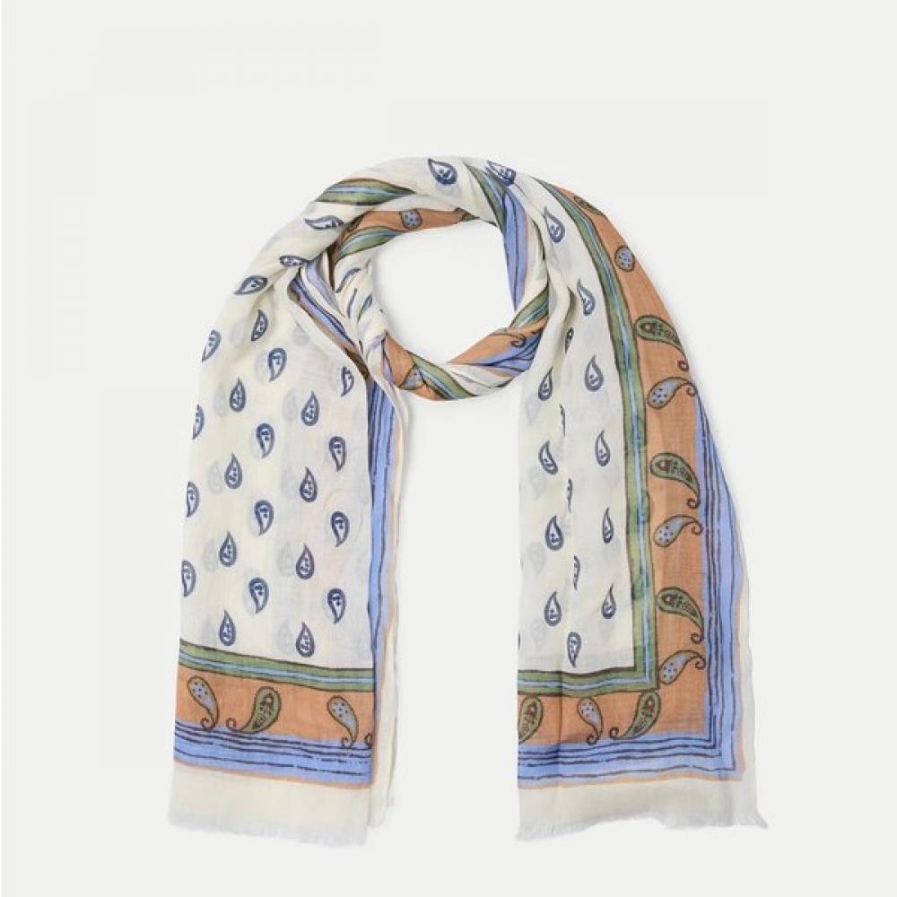 Series Long Paisley Pattern Muffler Ssajx26231but buttery/XXX