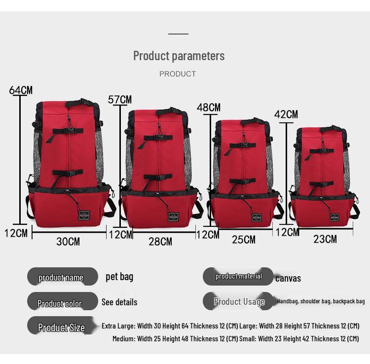 Pet Travel Backpack: Ventilated & Breathable Double Shoulder Bag for Dogs - Perfect for Biking & Shopping