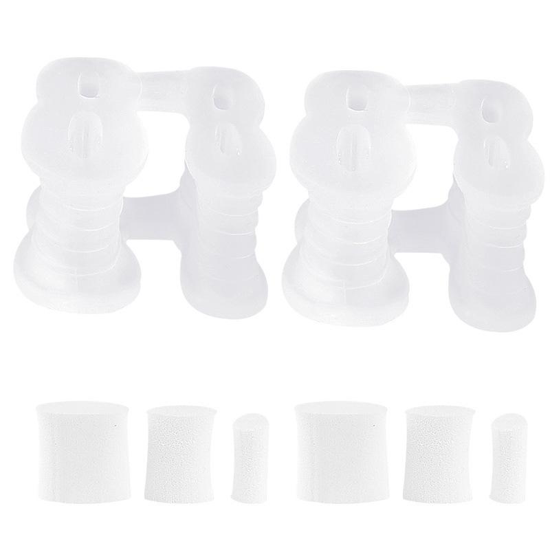 1Pair Orthopedic Bunion Corrector Silicone Hammer Toe Straightener with 6 Sponge Plugs Hallux Valgus Regulator Toe Separator