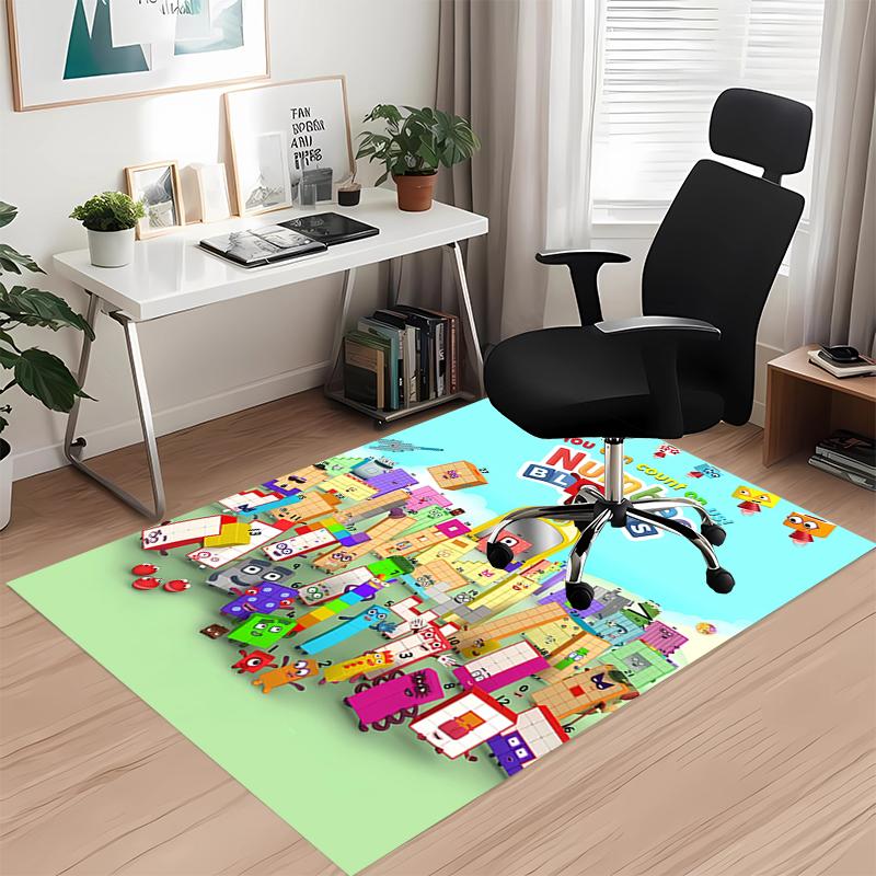 Tappeto Stampato Numberblocks, per Sedia da Ufficio Soggiorno Camera da Letto Cucina Decorazioni Regali.