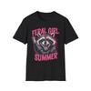Feral Girl Summer Raccoon Funny Meme T Shirt Gift Idea Daughter Wife Girlfriend