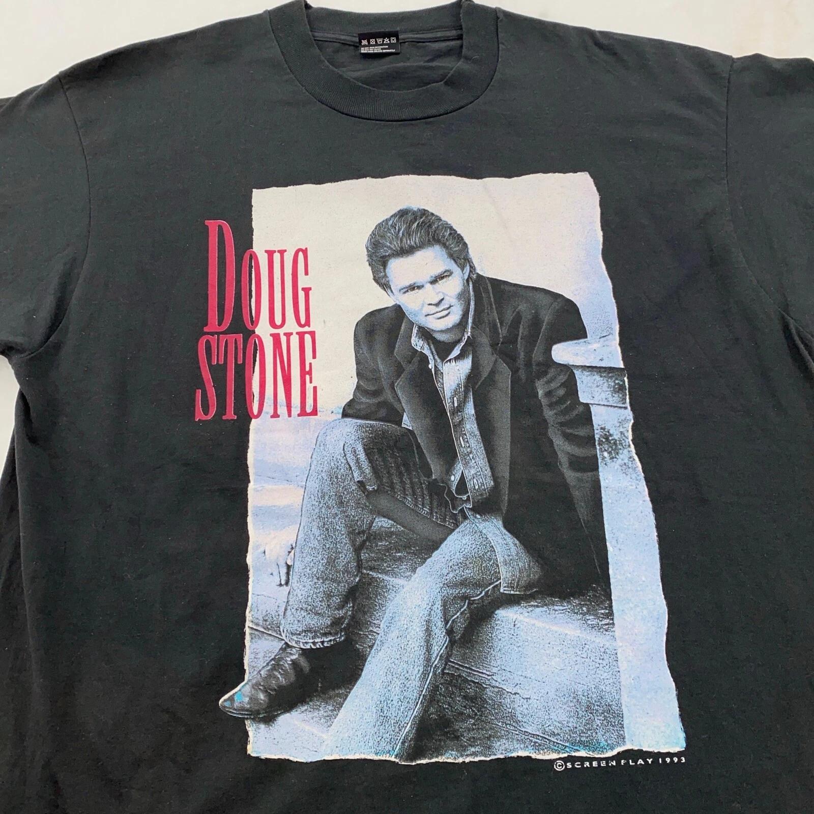 vintage 90s DOUG STONE STONE COUNTRY CONCERT TOUR T-Shirt LARGE/XL soft S