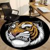 1pc Tiger Head Chair Carpet for Office, Round Non Slip Durable Large Size Office Carpet, Suitable for Office