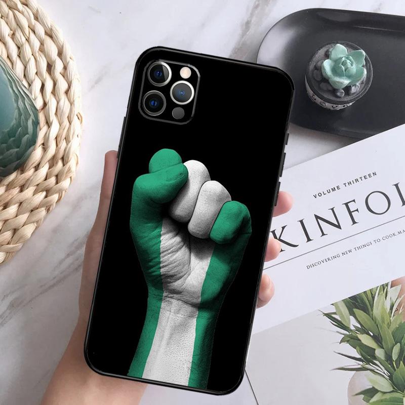 

Nigerian flag Phone Case For iPhone 16 Pro 11 12 13 14 15 Pro Max Mini XS X XR 7 8 16 Plus Cover Coque iPhone 12Pro MAX