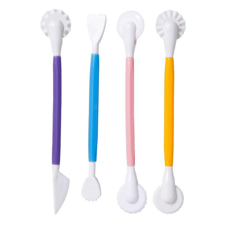 8-Piece Polymer Clay Sculpting Tool Set - Handmade Plastic Embossing Knives for DIY Projects
