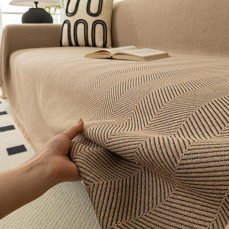 

Новый чехол для дивана из синели с узором «елочка», мягкий тканевый чехол для дивана «Четыре сезона», универсальный, полный комплект, чехол для дивана 180-420cm