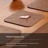 Chinese Style High-End Retro Leather Non-Slip Coaster for Water, Whiskey, and Tea Cups.