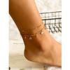 Chic Double-Layer Metal Anklet: Women's Niche Butterfly Gold Chain with Trendy Cross-Border Design