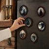 Decorative Oval Frame Fridge Magnets Halloween Wooden Magnetic Magnets Vintage Gothic Witch Ghost Photo Oil Painting Style Frame Waterproof Stickers