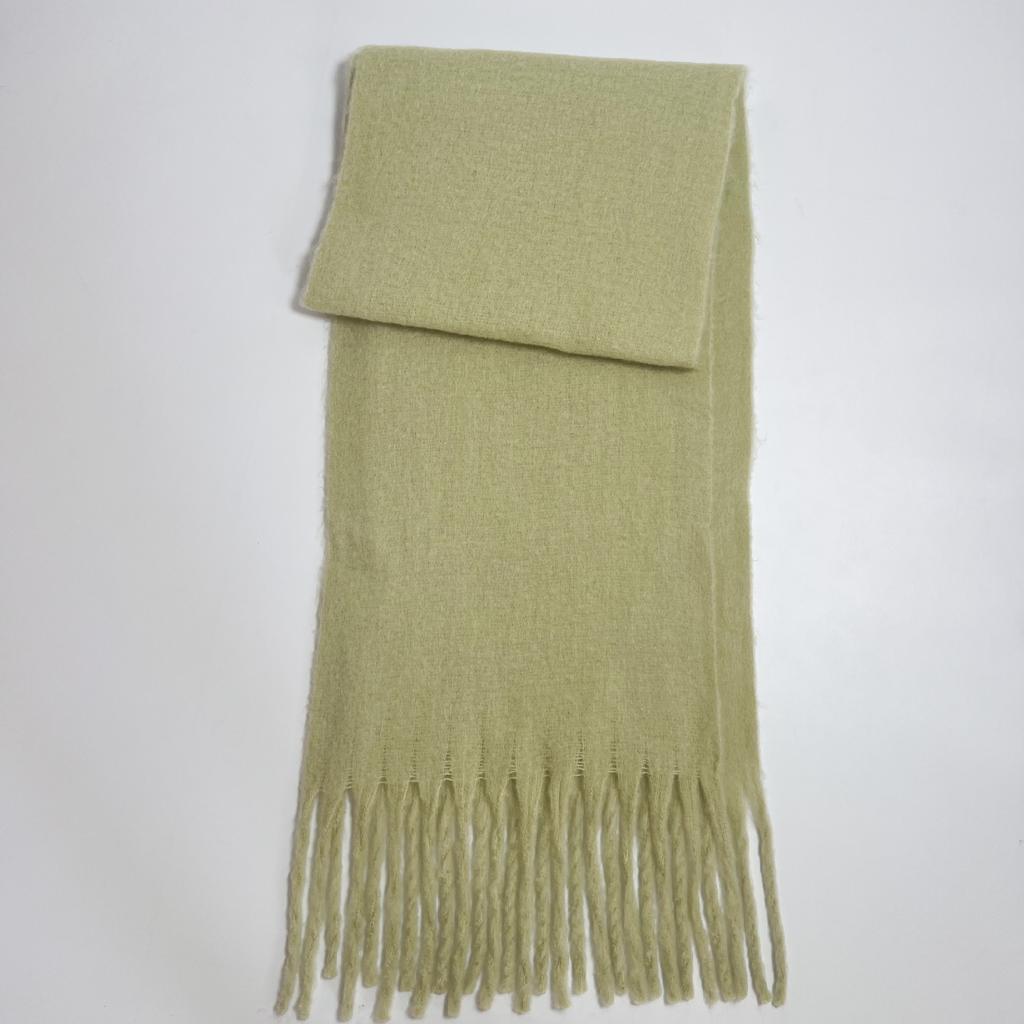 Versatile mohair solid color scarf women's winter thickening simple warmth enlarged shawl scarf