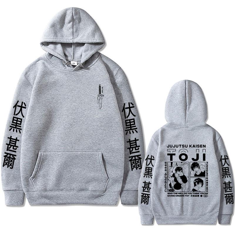 Anime Jujutsu Kaisen Fushiguro Toji Graphic Hoodies Vintage Oversized Hooded Casual Long Sleeves Cotton Hoodie Men Women Clothes