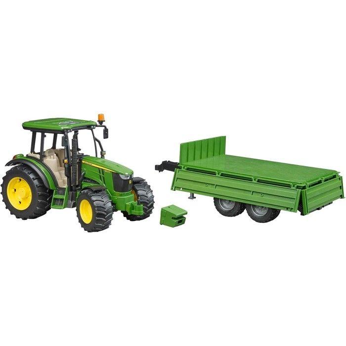Tracteur John Deere 5115M avec remorque - BRUDER - Échelle 1:16 - Pour garçons de 3 ans et plus