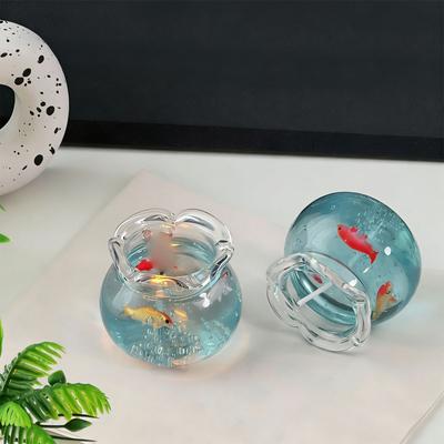 Clear Glass Miniature Fish Tanks Scented Candle Infusing With Floral Fragrances To Enhances Mood And Space Birthday Gift