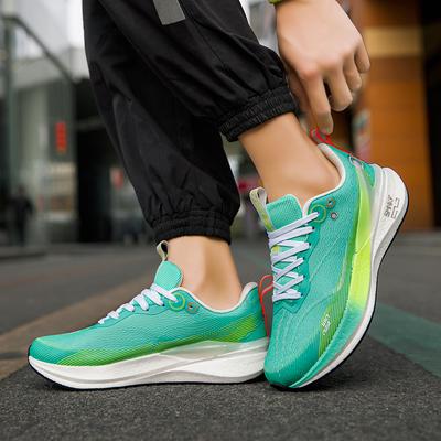 Herren Damen Sportschuhe Sneaker Carbonplatte Hohles Design Laufen Marathon Rennen Stoßdämpfend Leichtathletik Trainingsschuhe