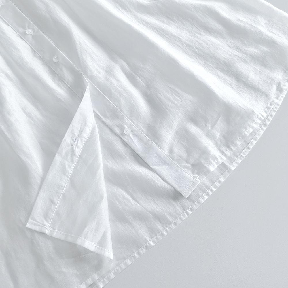 Spring High-End French Style Top Sexy Sheer Solid Color Women's Shirt Blouse Unique Elegant Lightweight