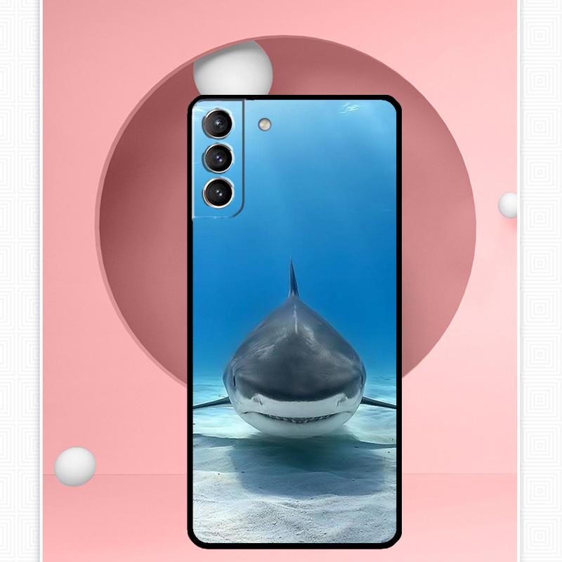 Shark Ocean Fish Case For Samsung Galaxy S25 Ultra S20 S21 S22 S23 S24 Ultra S9 S10 Plus S25 FE Cover Funda