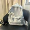 Schoolbag Star Printed Backpack Women's Niche Design Sense School Bag Large Capacity Commuter Backpack Simple Mori Drawstring Backpack