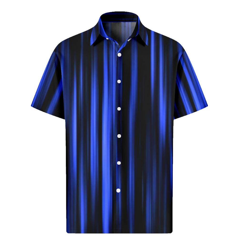 Men's Valentine's Day Printed Button Short Sleeve Shirts Men's Casual Fashion Short Sleeve Shirts
