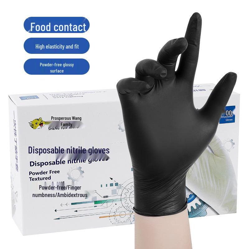 Durable Thickened White Nitrile Gloves - Disposable, Food Grade, Industrial, Cleaning, Auto Repair Protective