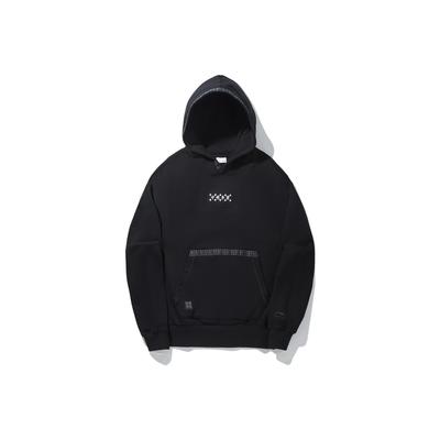 Li Ning Hooded Pullover Loose Printed Sweatshirt Unisex Sweatshirt AWDVB17-2