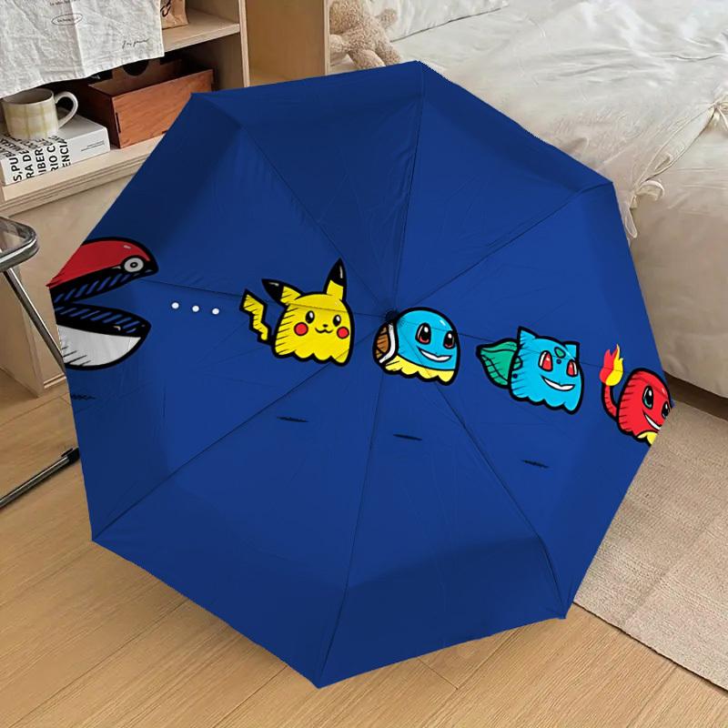 1pc Pac-Man-Pokemon Automatic Folding Umbrella, Casual Outdoor Accessory, Birthday Festival Gift yy251126182