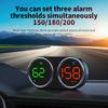 Twin Dial Car Speed Display MPH Dashboard Monitor with Type-C Controls for Daily Commute and Road Trip Driving Use