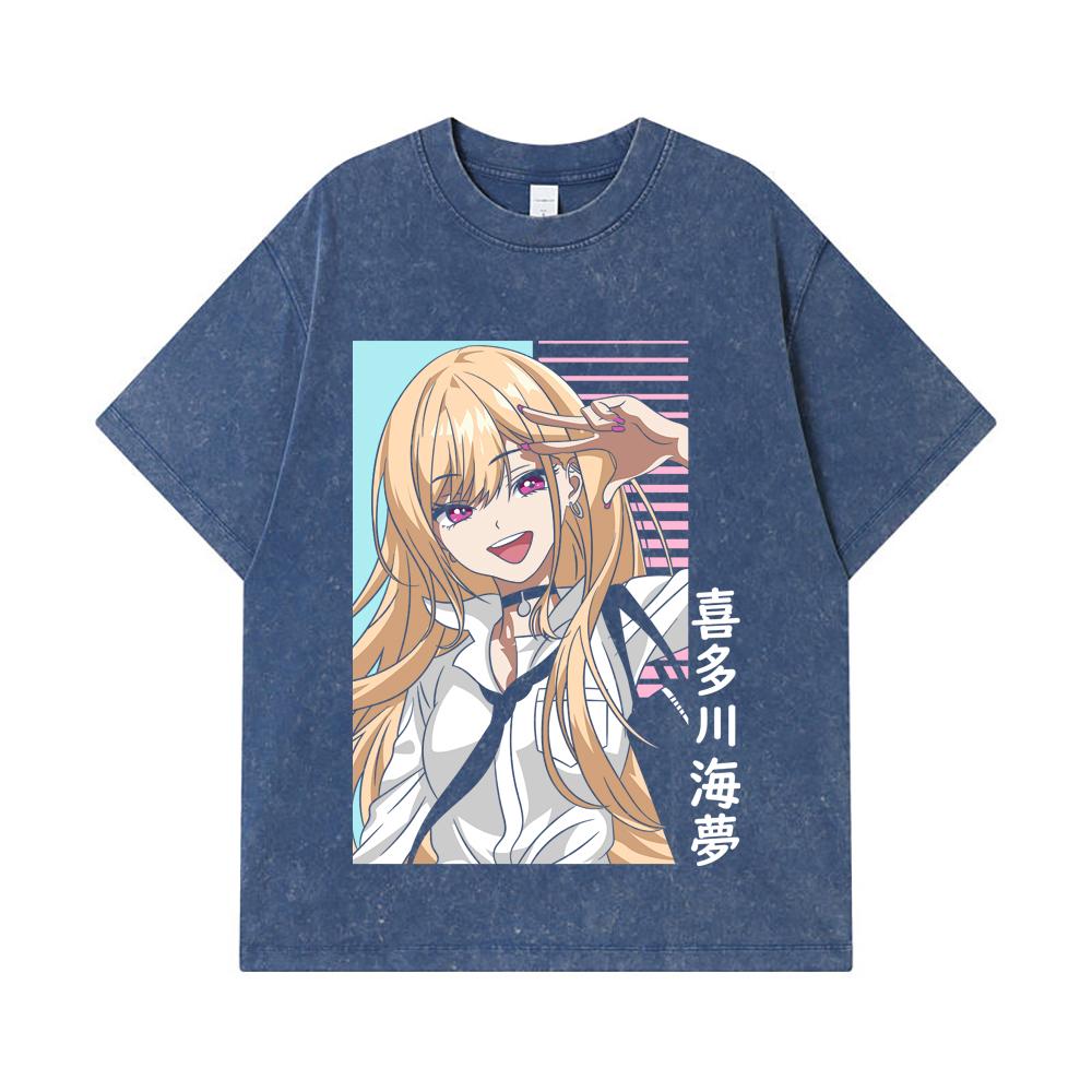 275 GSM Washed T-shirts 100% Cotton My Dress Up Darling V2 Print Unisex Heavy Cotton T Shirt