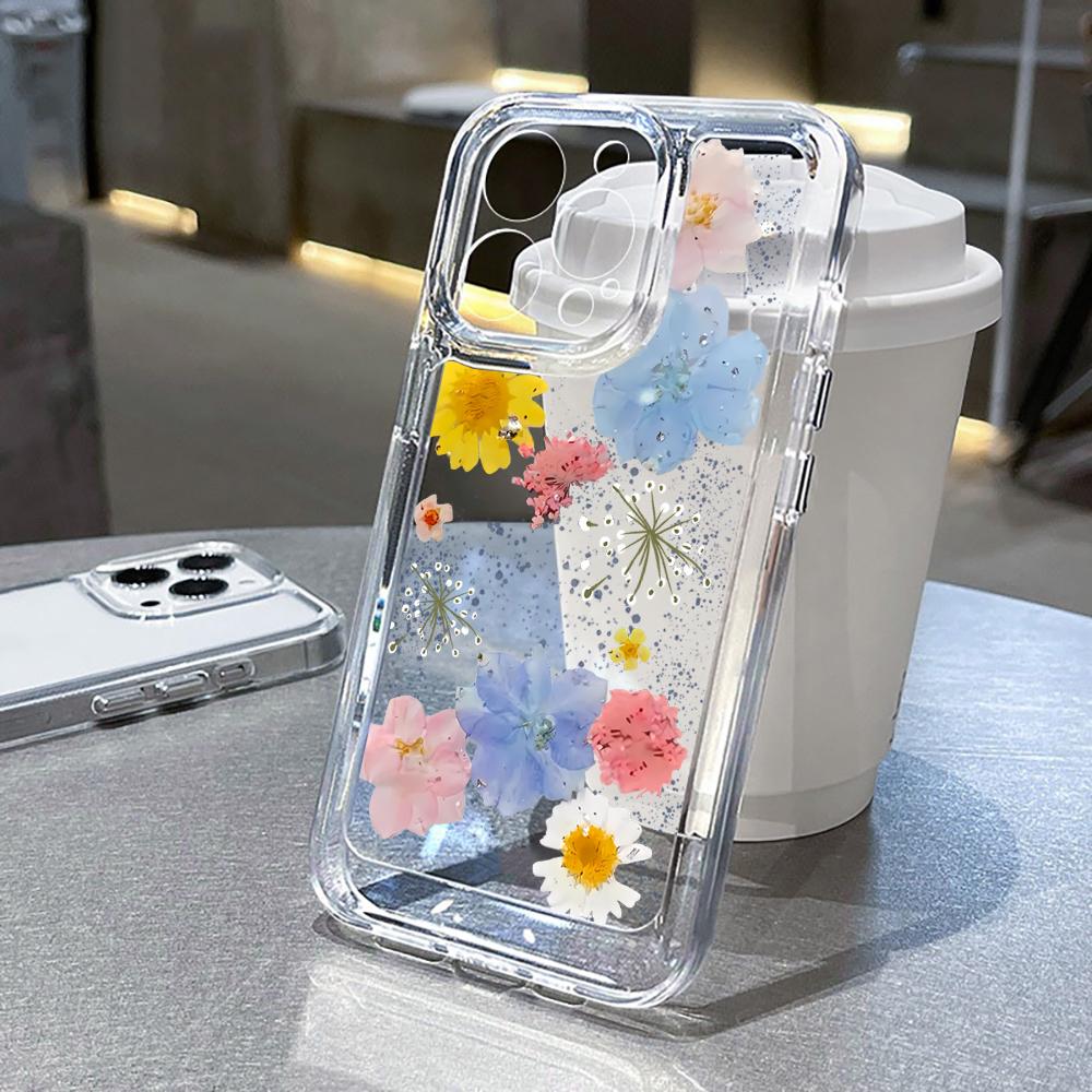 Fashion Flower Daisy Luxury For Samsung Galaxy S21 S25 S24 Ultra S22 FE S23 Plus A55 A56 5G A16 A35 Transparent Soft Clear Funda