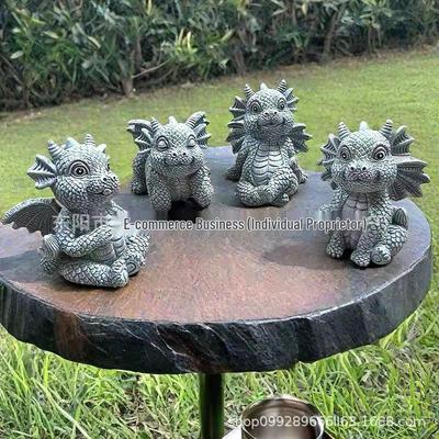 Creative Outdoor Courtyard Resin Cartoon Dragon Ornaments