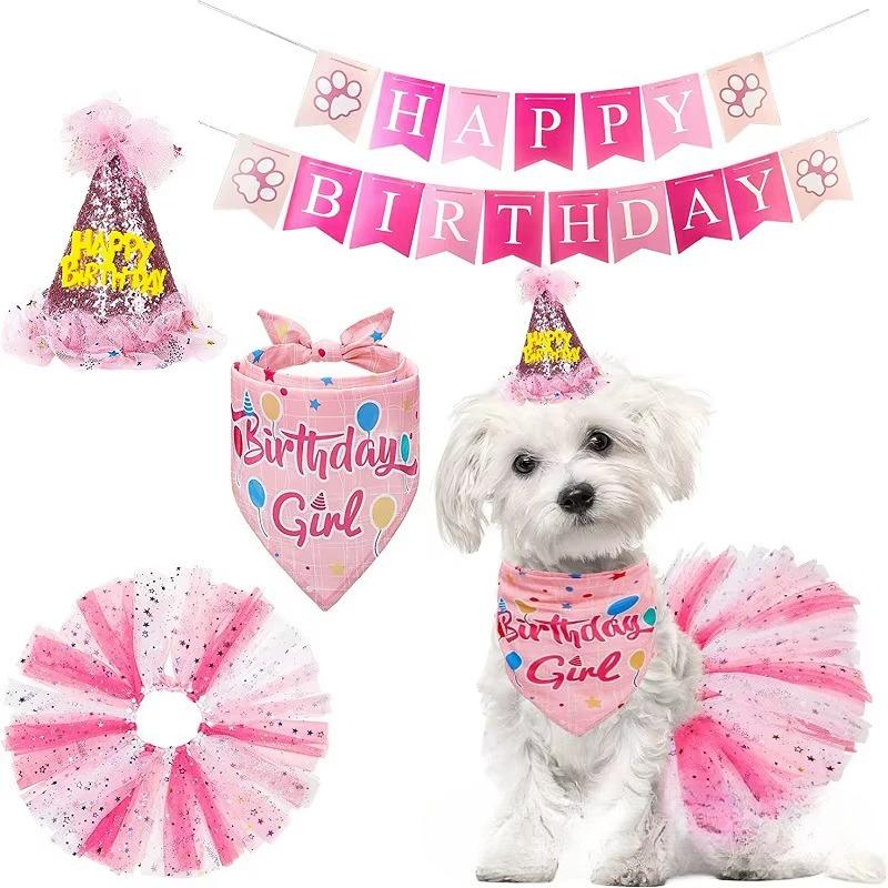 Haustier-Geburtstagsparty-Zubehör-Set Rock Hut Fliege für Hunde und Katzen Welpenparty-Geschenk Alles für Haustiere Großhandel