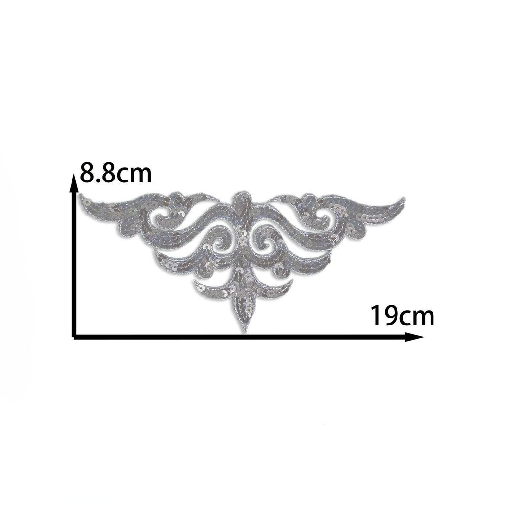 New Chinese Pattern Sequin Embroidery Cloth Sticker Diy Handmade Clothing Accessories Stage Opera Decal Decorative Fabric