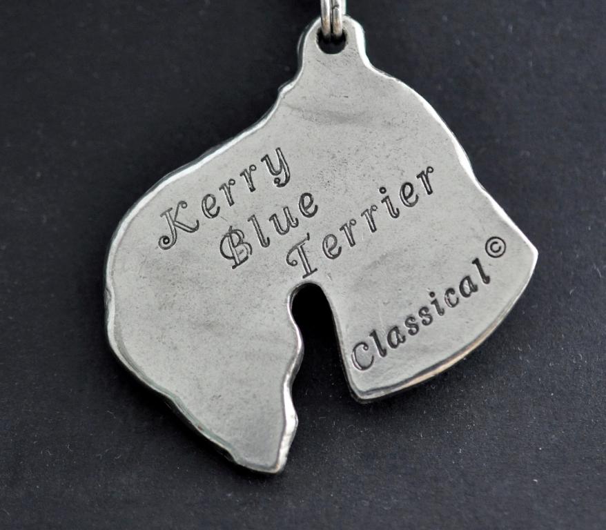 Kerry Blue Terrier, Irish Blue Terrier - Dog necklace in gift box, silver-plated locket for dog fan, striking pendant by Art-Dog brand