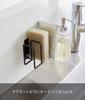 Yamazaki Magnetic Sponge Holder, 3-Row, Black, Approx. W12.5 x D7 x H8.5cm, Tower Sponge Holder, Easy to Clean, Product Number 3283