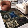 Prehistoric Creatures Pattern Rug Floor Mat for Living Room or Bedroom Soft and Comfortable Carpet a Gift for Birthday and Holiday.