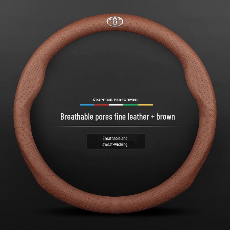 Toyota Suede Steering Wheel Cover for Highlander, Camry, Crown, Corolla, RAV4, Avalon, Levin