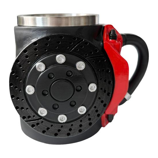 Design brzdových destiček Kávový hrnek 300ml Průmyslový styl Nerezový hrnek