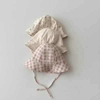 Korean Style Baby Fisherman Cap Cotton Kids Sunscreen Hat Kids Wide Brim Hat  for Kids Boy Girl