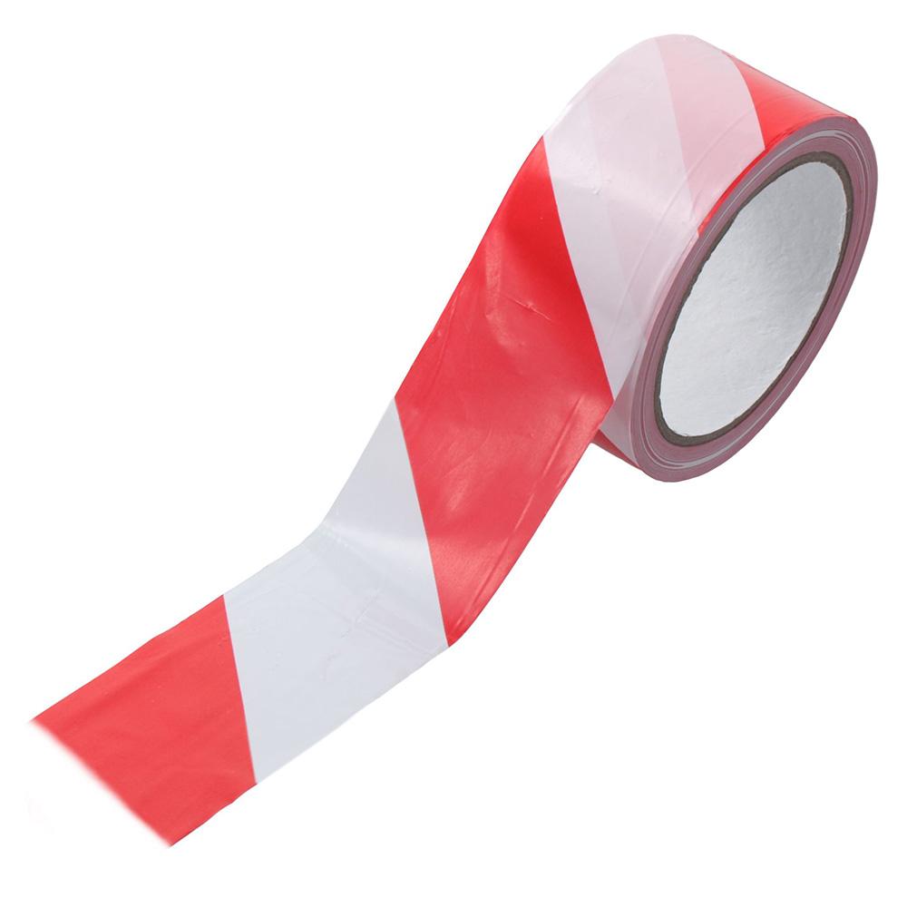 Tape Red Flagging Tape Safety Warning Tape Caution Tape Non-Adhesive Red White Barricade Tape