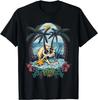 Vintage Palm Tree Skull Summer Beach Men Motorcycle Tattoo Gift Unisex T-Shirt