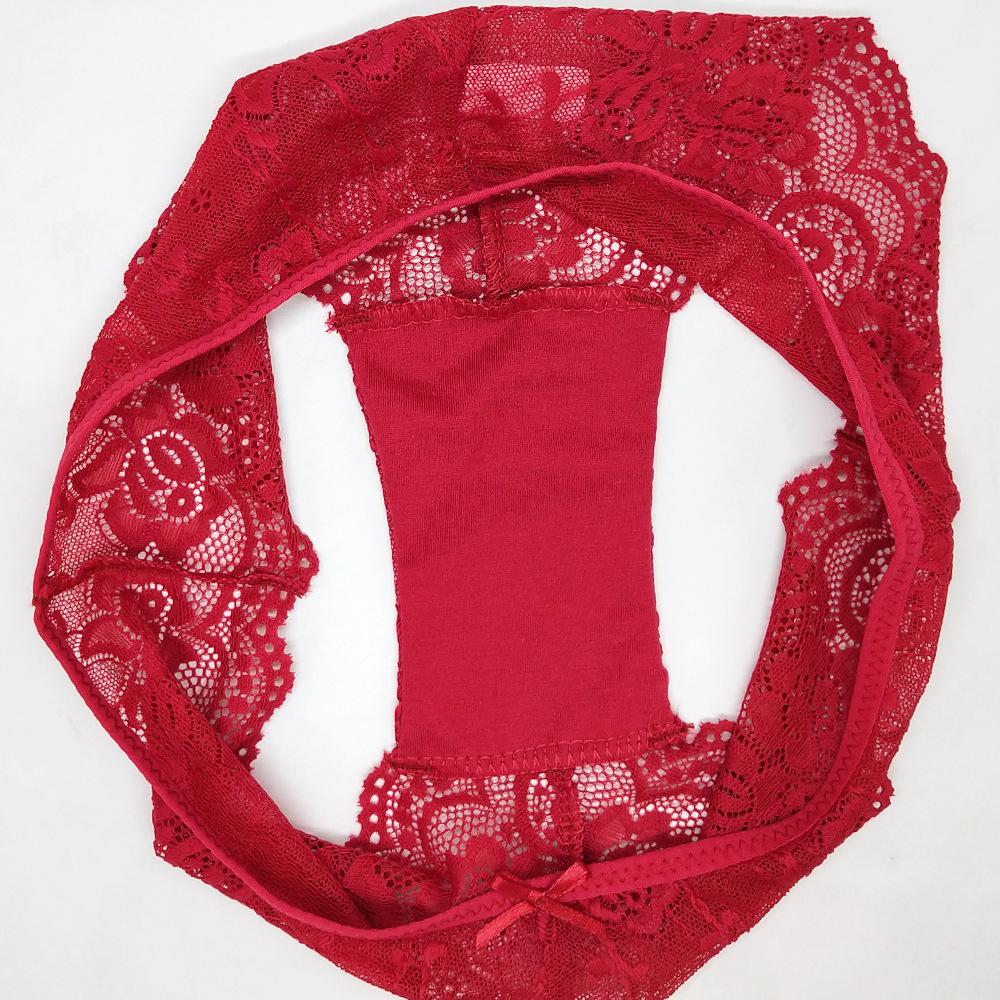 Calcinhas femininas roupa íntima algodão sexy renda vazada cintura baixa meninas cuecas senhoras calcinhas para mulheres 6 peças/lote